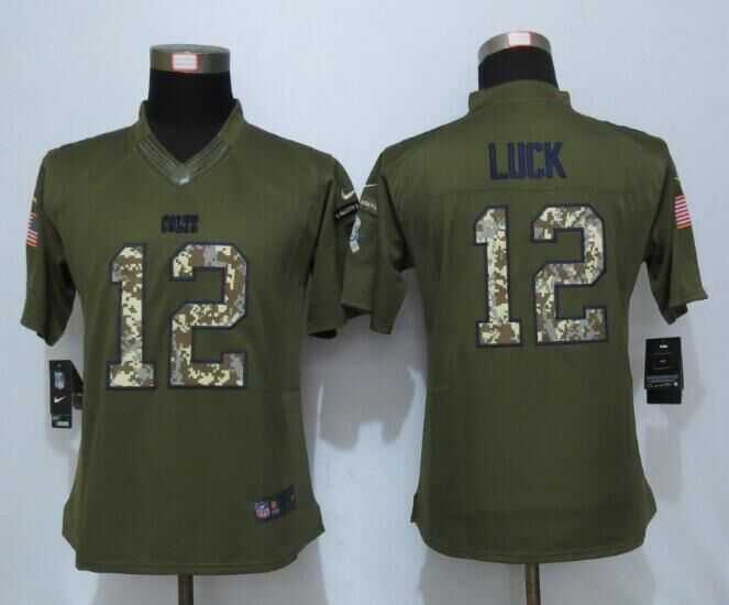 Women Limited Nike Indianapolis Colts #12 Luck Green Salute To Service Jersey,We sell and wholesale Women Limited Nike Indianapolis Colts #12 Luck Green Salute To Service Jersey on line form chian!